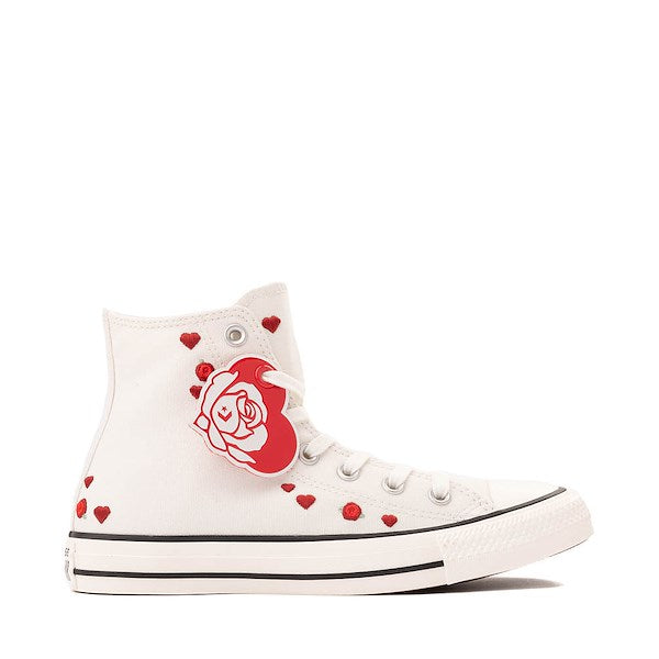 Women's Converse Chuck Taylor All Star Hearts And Roses High-Top Sneakers - White