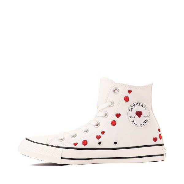Women's Converse Chuck Taylor All Star Hearts And Roses High-Top Sneakers - White