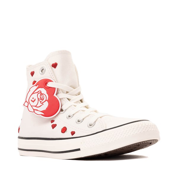 Women's Converse Chuck Taylor All Star Hearts And Roses High-Top Sneakers - White