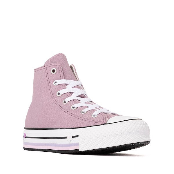 Converse Chuck Taylor All Star Lift Flower High-Top Sneakers - Big Kid - Orchid