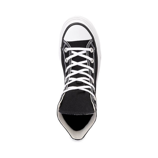 Converse Chuck Taylor All Star Lift Double Stack High-Top Sneakers - Black / White