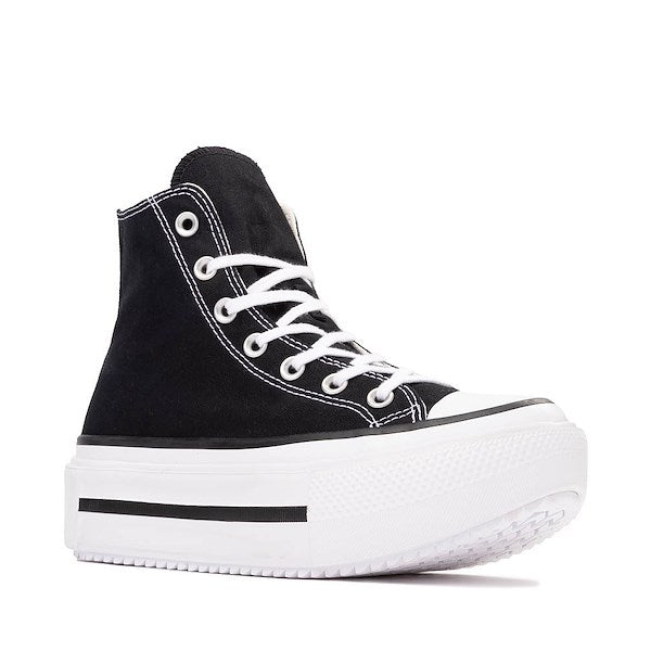 Converse Chuck Taylor All Star Lift Double Stack High-Top Sneakers - Black / White