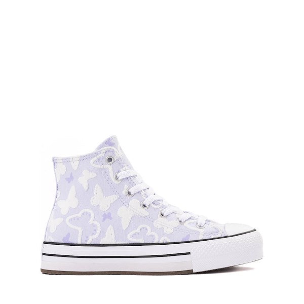 Converse Chuck Taylor All Star Lift High-Top Flocked Butterflies Sneakers - Big Kid - Blueberry Ice