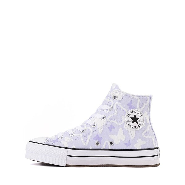 Converse Chuck Taylor All Star Lift High-Top Flocked Butterflies Sneakers - Big Kid - Blueberry Ice