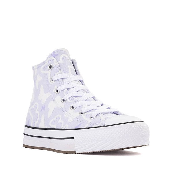 Converse Chuck Taylor All Star Lift High-Top Flocked Butterflies Sneakers - Big Kid - Blueberry Ice