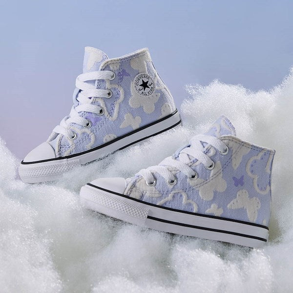 Converse Chuck Taylor All Star High-Top Flocked Butterflies Sneakers - Baby / Toddler - Blueberry Ice