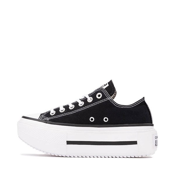 Converse Chuck Taylor All Star Lift Double Stack Low-Top Sneakers - Black / White