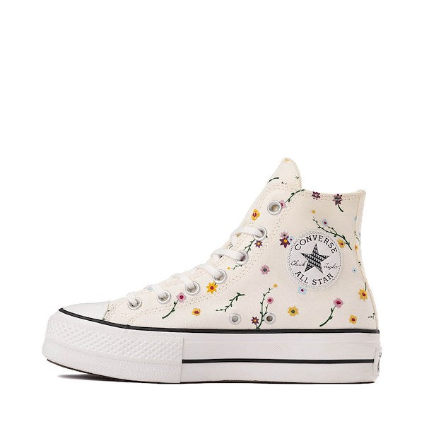 Women's Converse Chuck Taylor All Star Lift High-Top Sneakers - Egret / Floral