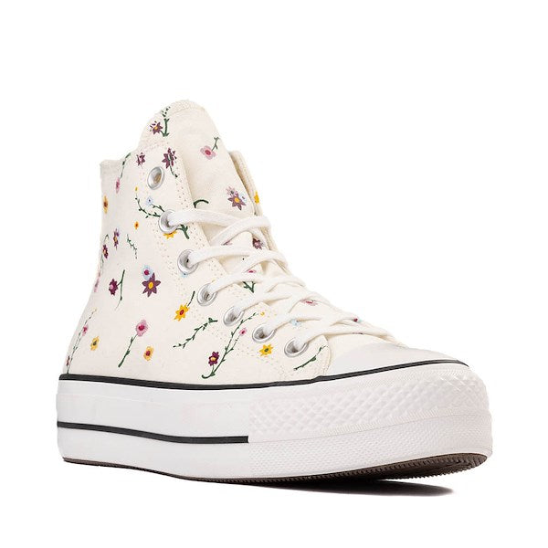 Women's Converse Chuck Taylor All Star Lift High-Top Sneakers - Egret / Floral