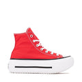 Converse Chuck Taylor All Star Lift Double Stack High-Top Sneakers - Red and White