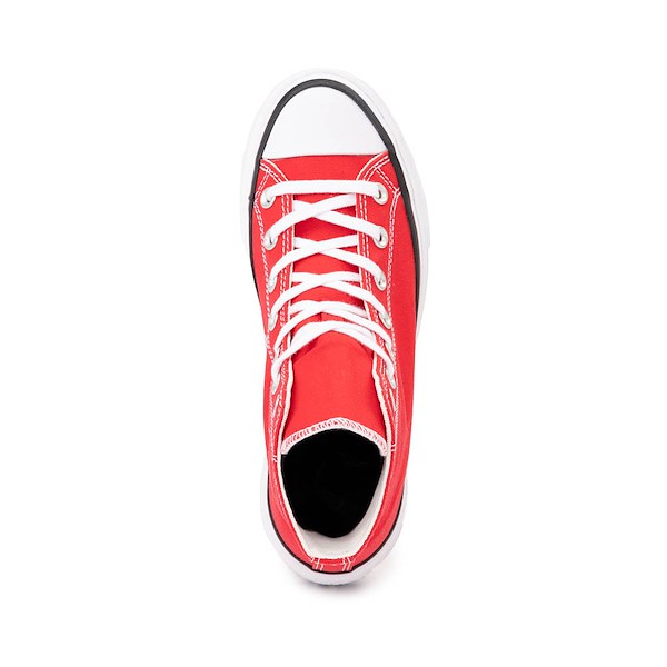 Converse Chuck Taylor All Star Lift Double Stack High-Top Sneakers - Red and White