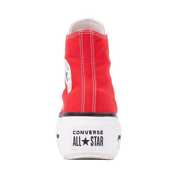 Converse Chuck Taylor All Star Lift Double Stack High-Top Sneakers - Red and White