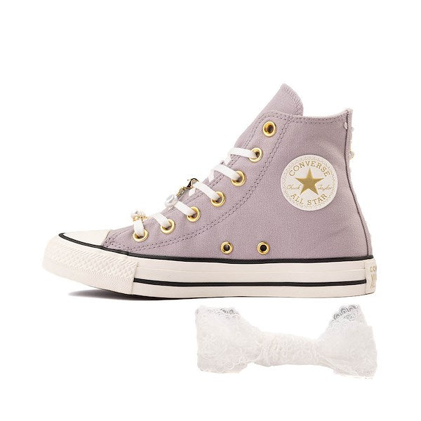 Women's Converse Chuck Taylor All Star High-Top Dressed Up Pearls & Lace Sneakers - Frozen Thistle