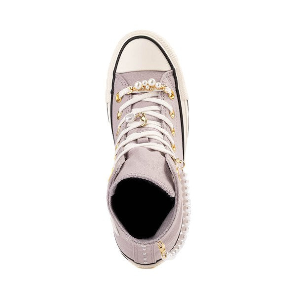 Women's Converse Chuck Taylor All Star High-Top Dressed Up Pearls & Lace Sneakers - Frozen Thistle