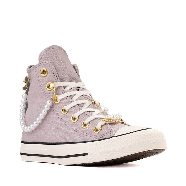 Women's Converse Chuck Taylor All Star High-Top Dressed Up Pearls & Lace Sneakers - Frozen Thistle