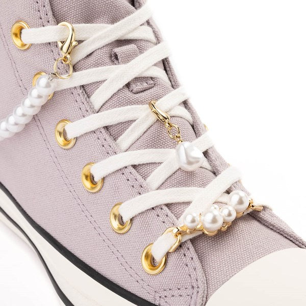 Women's Converse Chuck Taylor All Star High-Top Dressed Up Pearls & Lace Sneakers - Frozen Thistle