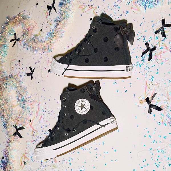 Converse Chuck Taylor All Star Lift Bows High-Top Sneakers - Little Kid - Black