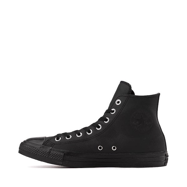 Converse Chuck Taylor All Star Leather High-Top Sneakers - Black Monochrome