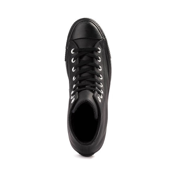 Converse Chuck Taylor All Star Leather High-Top Sneakers - Black Monochrome