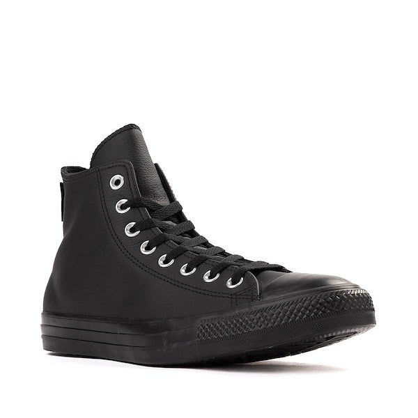 Converse Chuck Taylor All Star Leather High-Top Sneakers - Black Monochrome