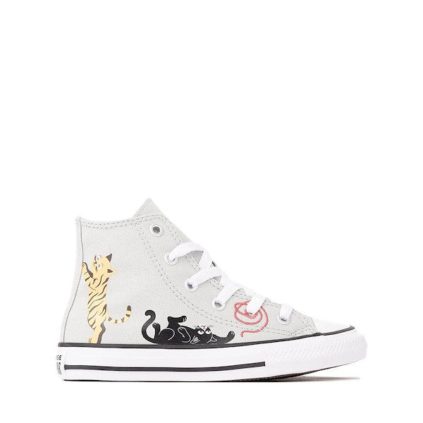 Converse Chuck Taylor All Star Pet Pack High-Top Sneakers - Little Kid - Rainwashed Grey / Cats