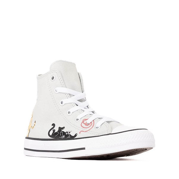 Converse Chuck Taylor All Star Pet Pack High-Top Sneakers - Big Kid - Rainwashed Grey / Cats