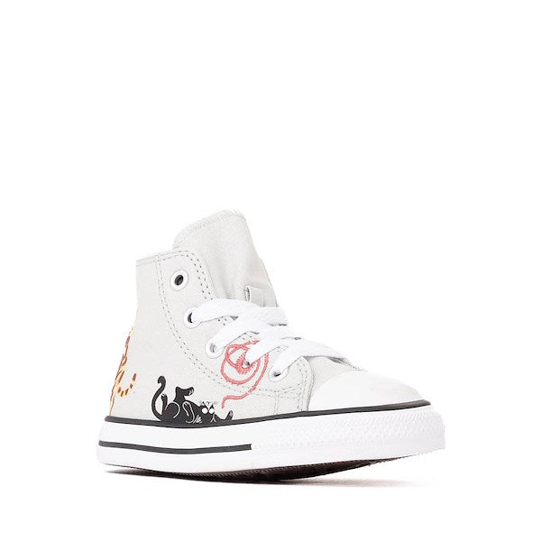 Converse Chuck Taylor All Star Pet Pack High-Top Sneakers - Baby / Toddler - Rainwashed Grey / Cats