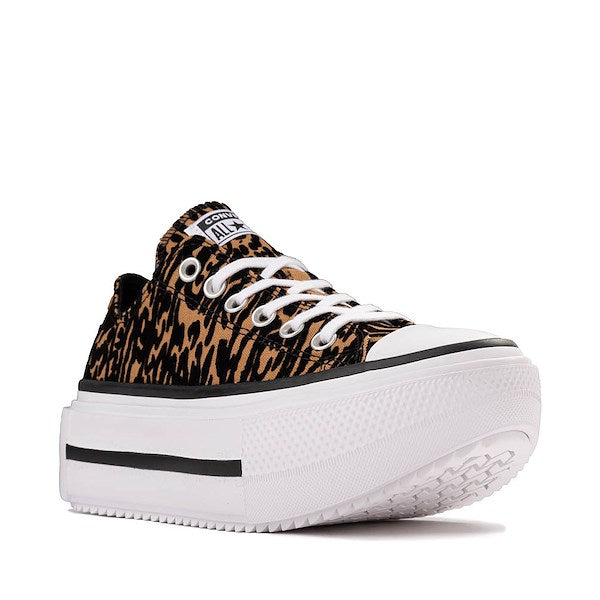Converse Chuck Taylor All Star Lift Double Stack Low-Top Sneakers - Leopard