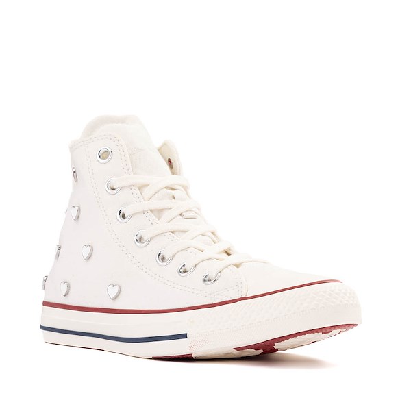 Women's Converse Chuck Taylor All Star High-Top Sneakers - Vintage White / Egret / Days Ahead Red