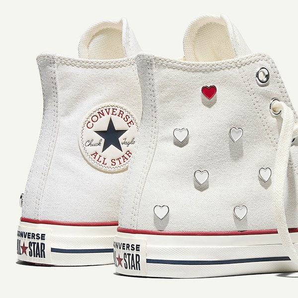 Women's Converse Chuck Taylor All Star High-Top Sneakers - Vintage White / Egret / Days Ahead Red