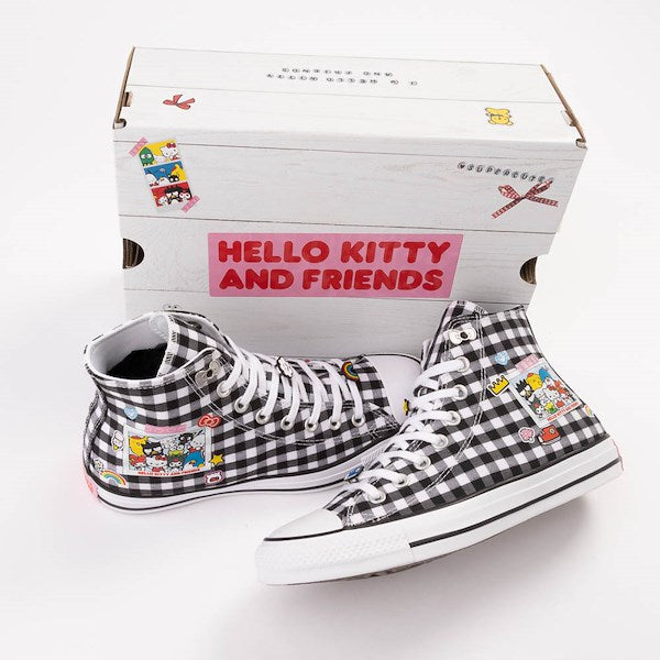 Converse x Hello Kitty & Friends Chuck Taylor All Star High-Top Sneakers - Black / White Gingham