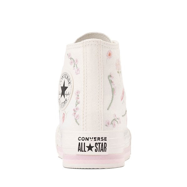 Converse Chuck Taylor All Star Lift Boho Floral High-Top Sneakers - Little Kid - Vintage White / Summit Pink