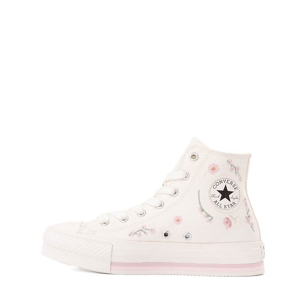 Converse Chuck Taylor All Star Lift Boho Floral High-Top Sneakers - Big Kid - Vintage White / Summit Pink