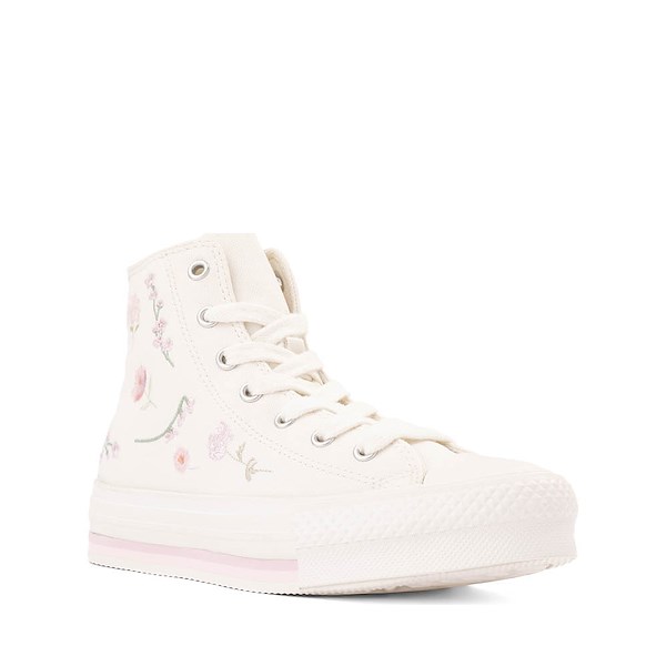 Converse Chuck Taylor All Star Lift Boho Floral High-Top Sneakers - Big Kid - Vintage White / Summit Pink