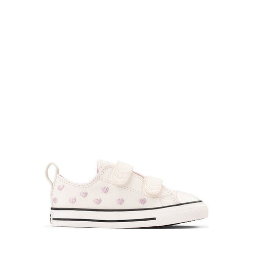 Converse Chuck Taylor All Star Hearts Easy-On Low-Top Sneakers - Baby / Toddler - Vintage White / New Found Bloom