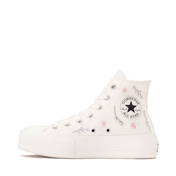 Women's Converse Chuck Taylor All Star Lift Boho Floral High-Top Sneakers - Vintage White / Summit Pink