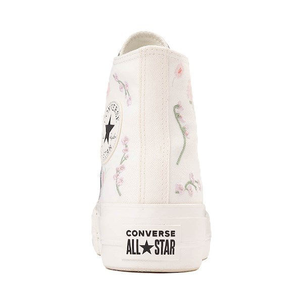 Women's Converse Chuck Taylor All Star Lift Boho Floral High-Top Sneakers - Vintage White / Summit Pink