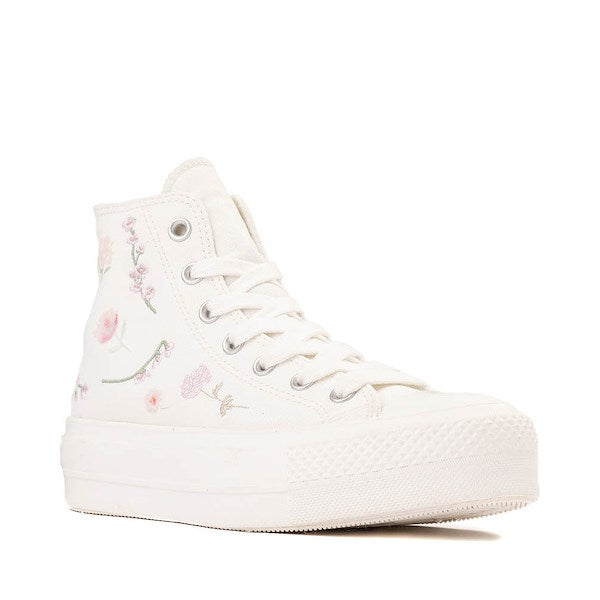 Women's Converse Chuck Taylor All Star Lift Boho Floral High-Top Sneakers - Vintage White / Summit Pink