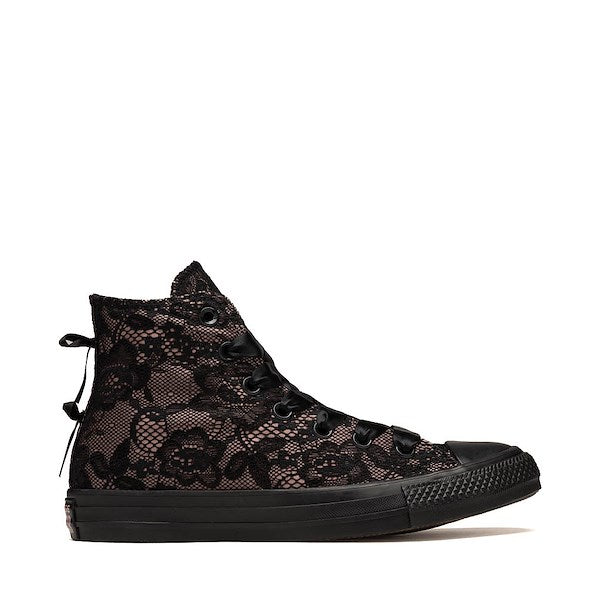 Converse Chuck Taylor All Star High-Top Lace Overlay Sneakers - Black / Petal Pit / Black