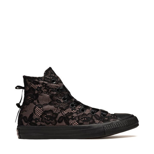 Converse Chuck Taylor All Star High-Top Lace Overlay Sneakers - Black / Petal Pit / Black