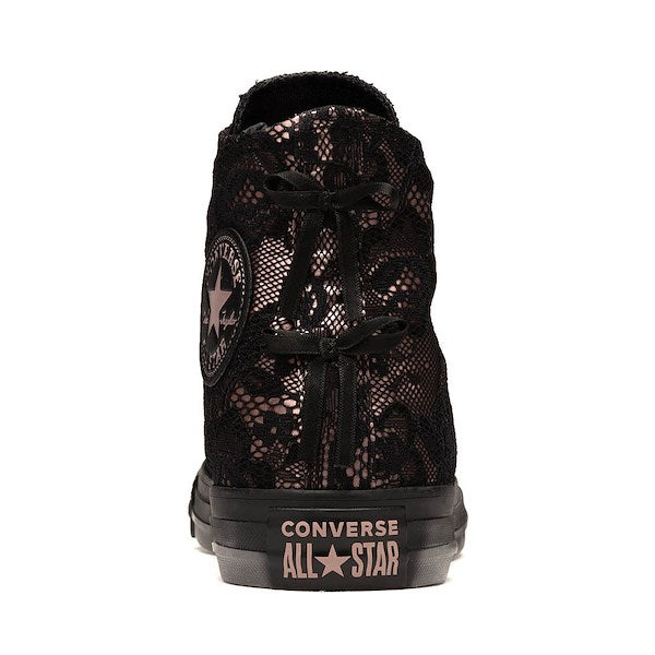Converse Chuck Taylor All Star High-Top Lace Overlay Sneakers - Black / Petal Pit / Black