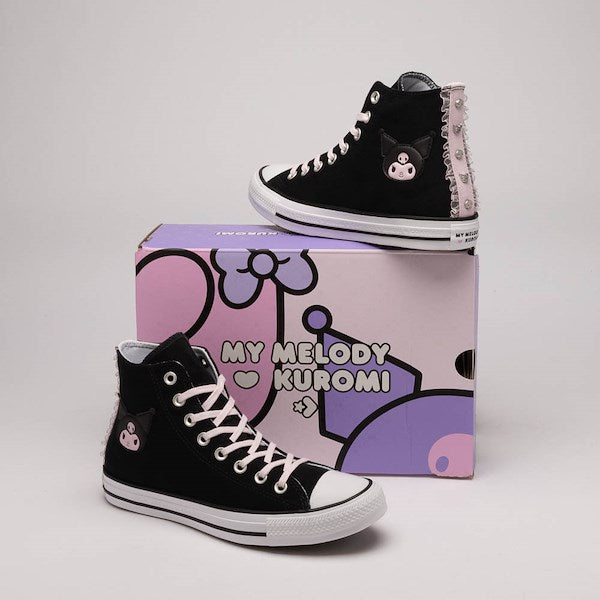 Converse x Hello Kitty & Friends Chuck Taylor All Star High-Top Kuromi Sneakers - Black / Pink
