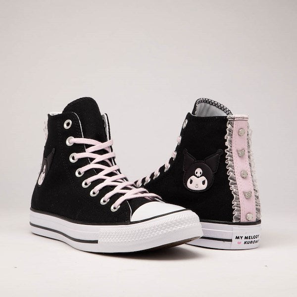 Converse x Hello Kitty & Friends Chuck Taylor All Star High-Top Kuromi Sneakers - Black / Pink