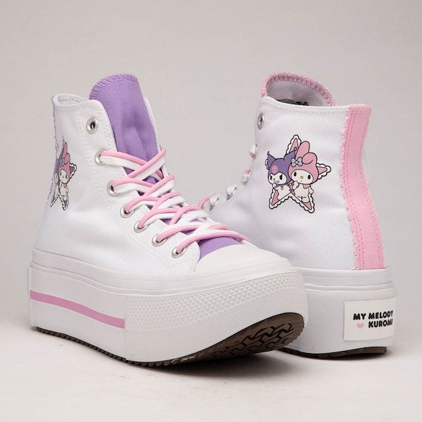 Converse x Hello Kitty & Friends Chuck Taylor All Star Lift Double Stack High-Top My Melody & Kuromi Sneakers - Multicolor
