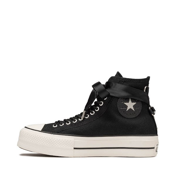 Women's Converse Chuck Taylor All Star Lift Bows & Rings High-Top Sneakers - Black