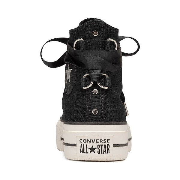 Women's Converse Chuck Taylor All Star Lift Bows & Rings High-Top Sneakers - Black